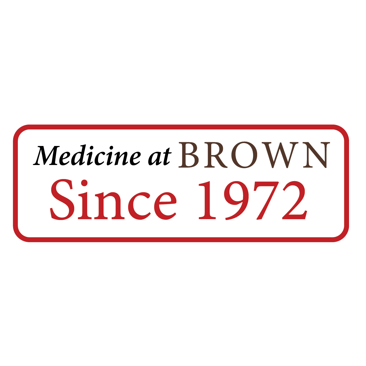 Brown 50 years of medicine since 1972 logo