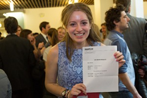 Student with Match Day letter