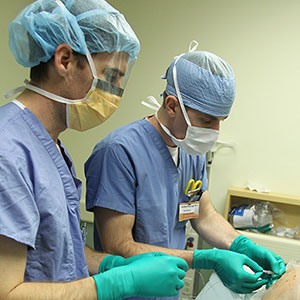 anesthesiology residents in operating room